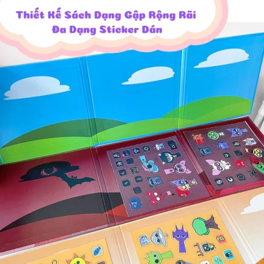 Sách Sticker Nam Châm Sprunki Đa Chủ Đề, Gập Gọn, Dùng Lại Nhiều Lần Cho Bé 30.000₫