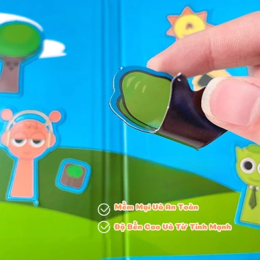 Sách Sticker Nam Châm Sprunki Đa Chủ Đề, Gập Gọn, Dùng Lại Nhiều Lần Cho Bé 30.000₫