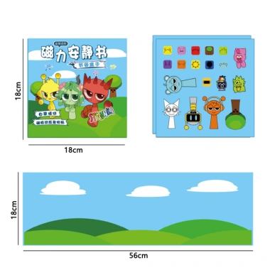Sách Sticker Nam Châm Sprunki Đa Chủ Đề, Gập Gọn, Dùng Lại Nhiều Lần Cho Bé 30.000₫