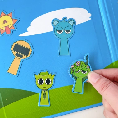 Sách Sticker Nam Châm Sprunki Đa Chủ Đề, Gập Gọn, Dùng Lại Nhiều Lần Cho Bé 30.000₫