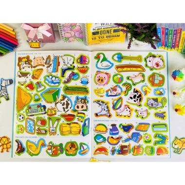 Sách Sticker Nông Trại Vui Vẻ 284 mảnh cho trẻ 3-6 tuổi - Phát triển IQ, EQ, CQ - Giá ưu đãi 63.200₫