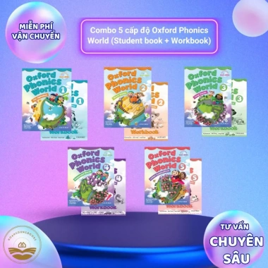 Sách tiếng Anh Oxford Phonics World trọn bộ 5 tập kèm file nghe video Giá 130k