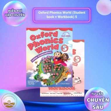 Sách tiếng Anh Oxford Phonics World trọn bộ 5 tập kèm file nghe video Giá 130k