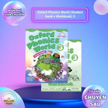 Sách tiếng Anh Oxford Phonics World trọn bộ 5 tập kèm file nghe video Giá 130k