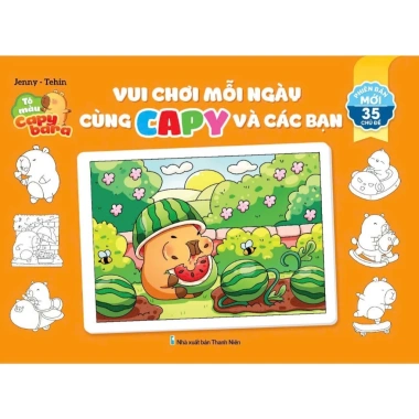 Sách tô màu Baby Three, Capybara, Kuromi, Labubu, Cinnamoroll Sanrio cho bé 18.000đ