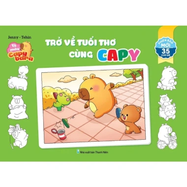 Sách tô màu Baby Three, Capybara, Kuromi, Labubu, Cinnamoroll Sanrio cho bé 18.000đ