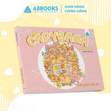 Sách Tô Màu Babythree Capybabra – Chữa Lành Tâm Hồn, Tranh Hoạt Hình ABBOOKS 2
