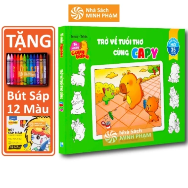 Sách Tô Màu Capybara 35 Chủ Đề - Bản Mới, Trở Về Tuổi Thơ Cho Bé 2-6 Tuổi, Giá 15.000₫