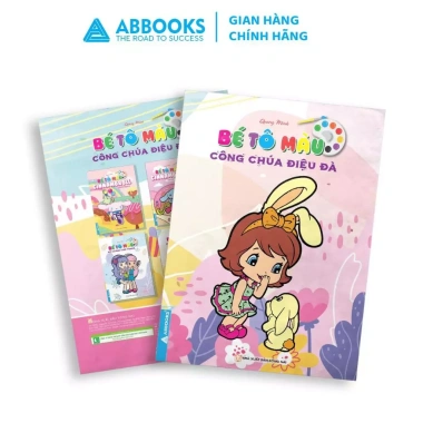Sách Tô Màu Cho Bé Nữ Hoàng Thời Trang và Công Chúa Điệu Đà - ABBOOKS Giá 17.000đ