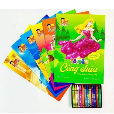 Sách Tô Màu Công Chúa Cho Bé 2-6 Tuổi – Túi 6 Cuốn Giá Chỉ 20.000 VNĐ 4 Sách Tô Màu Công Chúa Cho Bé 2-6 Tuổi – Túi 6 Cuốn Giá Chỉ 20.000 VNĐ 4