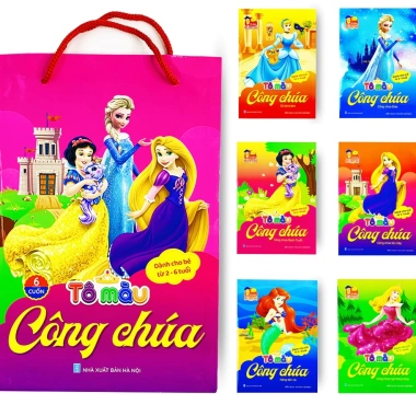 Sách Tô Màu Công Chúa cho Bé 2-6 tuổi - Túi 6 Cuốn, Giá chỉ 20.000 VND 10