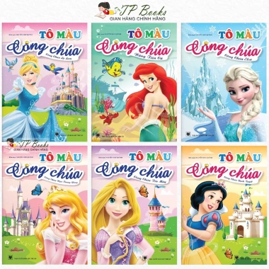 Sách Tô Màu Công Chúa Combo 6 Cuốn cho Bé 2 tuổi - Giá chỉ 29.000