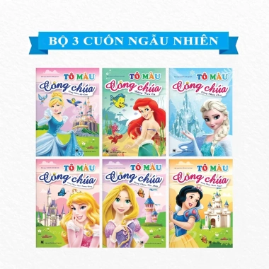 Sách Tô Màu Công Chúa Combo 6 Cuốn cho Bé 2 tuổi - Giá chỉ 29.000