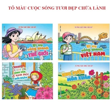 Sách Tô Màu Cuộc Sống - Tô màu bình yên, vẽ hạnh phúc mỗi ngày, giảm giá đặc biệt 34.181 VND