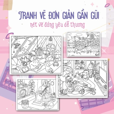 Sách Tô Màu Góc Nhỏ Có Nắng - 30 Chủ Đề cho Người Lớn & Trẻ Em, Thư Giãn 8 Sách Tô Màu Góc Nhỏ Có Nắng - 30 Chủ Đề cho Người Lớn & Trẻ Em, Thư Giãn 8