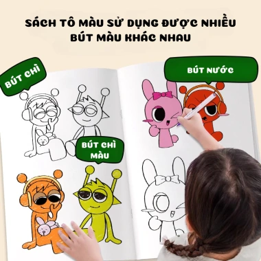 Sách Tô Màu Incredibox Sprunki – Vẽ Simon, Raddy, Wenda, Giá 30.000 VNĐ