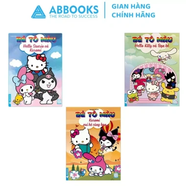 Sách tô màu Kuromi cho bé - ABBOOKS, giá ưu đãi 9.774 VND, giải trí sáng tạo 2