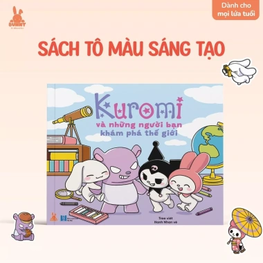 Sách tô màu Kuromi và bạn bè siêu cute khám phá thế giới màu sắc cho bé và người lớn giảm còn 61.200₫