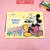 Sách Tô Màu Mickey Disney Chính Hãng - Giấy Dày, Nét In Đẹp, Kèm Bảng Màu Khô