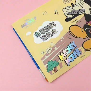 Sách Tô Màu Mickey Disney Chính Hãng - Giấy Dày, Nét In Đẹp, Kèm Bảng Màu Khô