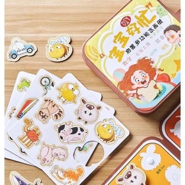 Sách tô màu nước 2in1 ma thuật kèm sticker bóc dán chủ đề cho bé - tái sử dụng nhiều lần 3
