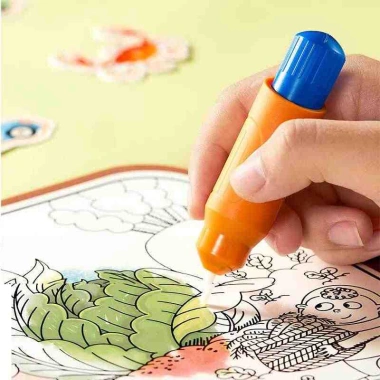 Sách tô màu nước 2in1 ma thuật kèm sticker bóc dán chủ đề cho bé - tái sử dụng nhiều lần 8
