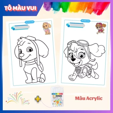 Sách tô màu Paw Patrol Chú chó cứu hộ – Mẫu nhân vật, Đồ chơi giáo dục cho bé 3