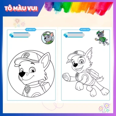 Sách tô màu Paw Patrol Chú chó cứu hộ – Mẫu nhân vật, Đồ chơi giáo dục cho bé 4