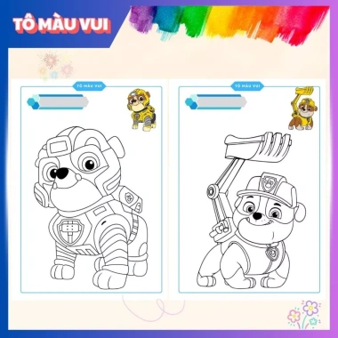 Sách tô màu Paw Patrol Chú chó cứu hộ – Mẫu nhân vật, Đồ chơi giáo dục cho bé 5