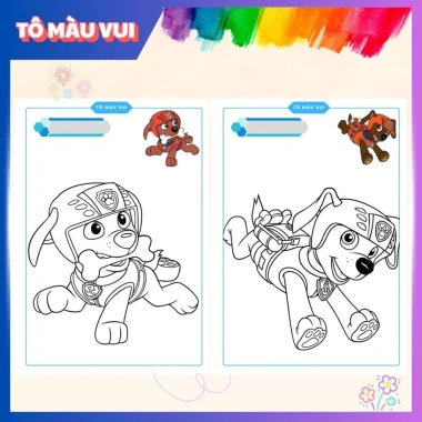 Sách tô màu Paw Patrol Chú chó cứu hộ – Mẫu nhân vật, Đồ chơi giáo dục cho bé 6