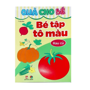 Sách tô màu rau củ cho bé, luyện tay sáng tạo, giá ưu đãi 15.000đ