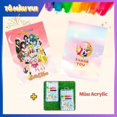 Sách tô màu Sailor Moon 20 trang cực đẹp - Đồ chơi giáo dục sáng tạo cho bé gái 2