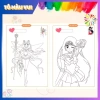Sách tô màu Sailor Moon 20 trang cực đẹp - Đồ chơi giáo dục sáng tạo cho bé gái 5