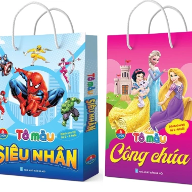 Sách Tô Màu Siêu Nhân bộ 6 cuốn cho bé 2-6 tuổi, phát triển trí tuệ và sáng tạo, giá chỉ 33.000đ