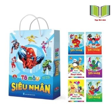 Sách Tô Màu Siêu Nhân cho Bé 2-6 tuổi - Bộ 6 Cuốn - Giá ưu đãi 20.000 VND