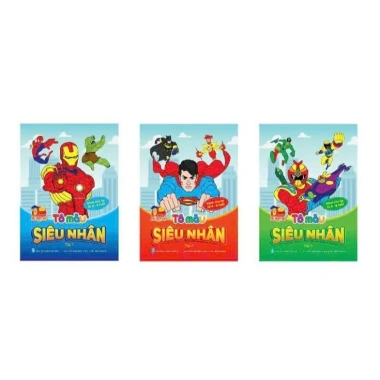 Sách Tô Màu Siêu Nhân cho Bé 2-6 tuổi - Bộ 6 Cuốn - Giá ưu đãi 20.000 VND