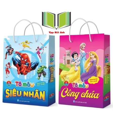 Sách Tô Màu Siêu Nhân & Công Chúa cho Bé 2-6 tuổi - Bộ 6 Cuốn Giá Ưu Đãi 36.000 VND