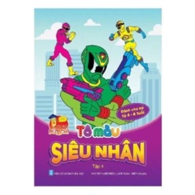 Sách Tô Màu Siêu Nhân Hoạt Hình 2-6 tuổi - Túi 6 cuốn + Sáp 12 màu, Giá 38.000₫