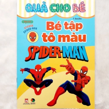 Sách tô màu Spiderr-Man kèm sticker - Quà tặng bé sáng tạo, giảm giá 14.700 VND