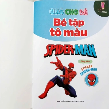 Sách tô màu Spiderr-Man kèm sticker - Quà tặng bé sáng tạo, giảm giá 14.700 VND