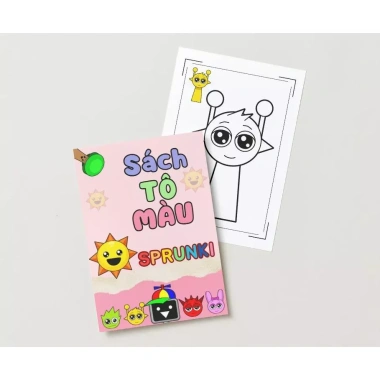 Sách Tô Màu SPRUNKI 20 Trang A5 – Bé Tập Tô, Ảnh Hướng Dẫn, Tránh Xa Điện Thoại, Tivi 14.000 VND