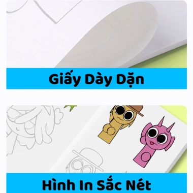 Sách tô màu Sprunki Incredibox Nhân vật Simon Raddy Jevin, giá 30.000 VND