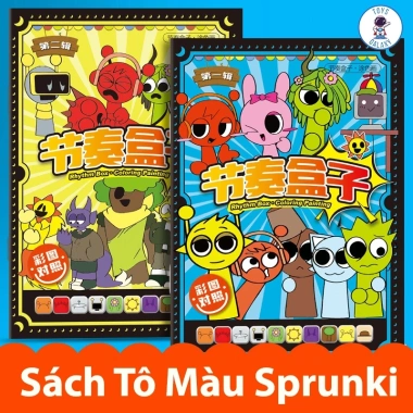 Sách Tô Màu Sprunki Kuromi Tung Tung Tung - Nhiều Chủ Đề Giấy Cao Cấp Giá 30.000