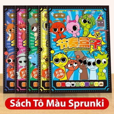 Sách Tô Màu Sprunki Kuromi Tung Tung Tung - Nhiều Chủ Đề Giấy Cao Cấp Giá 30.000