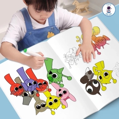 Sách Tô Màu Sprunki Kuromi Tung Tung Tung - Nhiều Chủ Đề Giấy Cao Cấp Giá 30.000