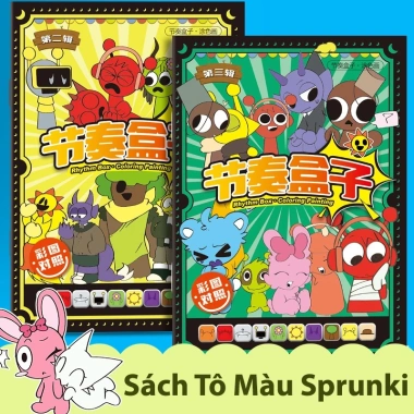 Sách Tô Màu Sprunki Kuromi Tung Tung Tung - Nhiều Chủ Đề Giấy Cao Cấp Giá 30.000