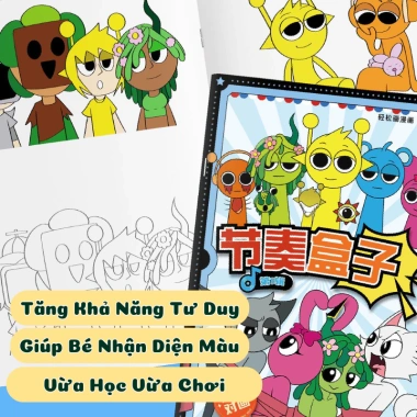 Sách Tô Màu Sprunki Ngộ Nghĩnh cho Trẻ 3-6 tuổi - Đồ Chơi Phát Triển Tư Duy Sáng Tạo - Giá 30.000 VND 6 Sách Tô Màu Sprunki Ngộ Nghĩnh cho Trẻ 3-6 tuổi - Đồ Chơi Phát Triển Tư Duy Sáng Tạo - Giá 30.000 VND 6