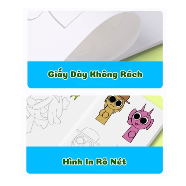 Sách Tô Màu Sprunki Trẻ 3-6 Tuổi Phát Triển Tư Duy Sáng Tạo Giá 28.000₫