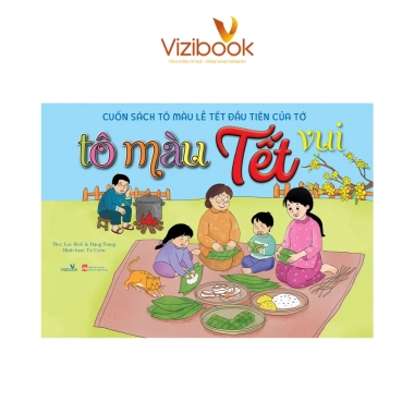 Sách tô màu Tết Vui cho bé, sách thơ và tô màu lễ tết, giá ưu đãi 43.200đ