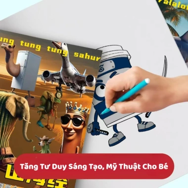 Sách Tô Màu Tung Tung Sahur – Nhân Vật Tralalero, Bombom, Lavacca Bé, 32k